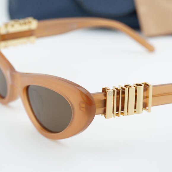 Loewe LW40156U 50E Cat Eye Sunglasses – Shiny Brown/Brown main image 6